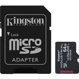 Kingston Industrial microSD/SD - 100MB/s - 64GB