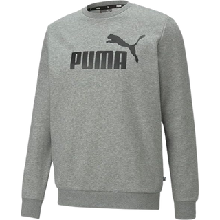 Puma Herre Essentials Stort Logo Crew Neck Sweatshirt Medium Gråmeleret