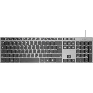 DELTACO Slim Office Tastatur - low-profile - aluminum - nordisk