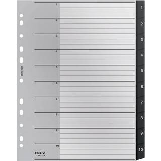 Leitz Recycle 1-10 A4+ PP register ekstra bred sort
