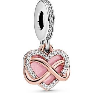 Pandora Sparkling Infinity Heart Dangle Charm - Silver