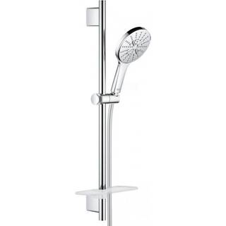 GROHE RSH SmAct brusestg.sæt 3 sprays, Br.st. 600 mm, m. vægholdere, Silverflex br.slang