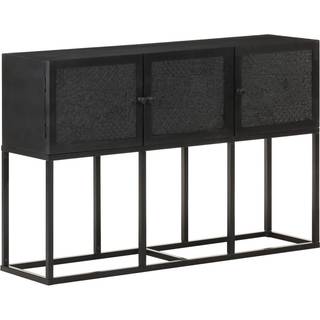 Skænk 115X30X76 Cm Massivt Mangotræ - Hvid