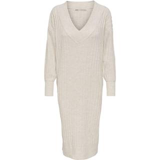 Only - Beige - Onlnew Tessa L/S Midi V Dress Knt N - Large
