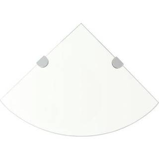 Hjørnehylde Med Krombeslag Glas Sort - 1 / 35 x 35 cm