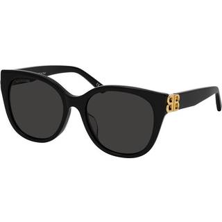 Balenciaga Kvinde BB0103SA 001 Solbriller Acetat Sort Grå Cat Eye Normal