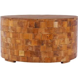 sofabord 60x60x35 cm massivt teaktræ