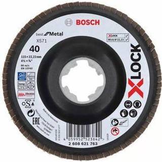 Bosch Best for Metal Lamelslibeskive med X-LOCK X571, vinklet 115 mm, G 40