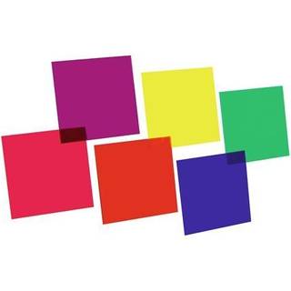 Farvefilter sæt til Par-64. 6 farver. 24 x 24 cm.