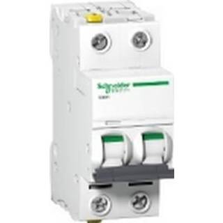 Schneider Electric Acti9 iC60H 2P 4A Dobbelt terminal C-karakteristik 10/16kA 230V Bredde 36mm