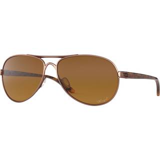 Oakley Kvinde OO4079 FEEDBACK 407914 Solbriller Metal Guld Brun Rund Polariseret Gradient