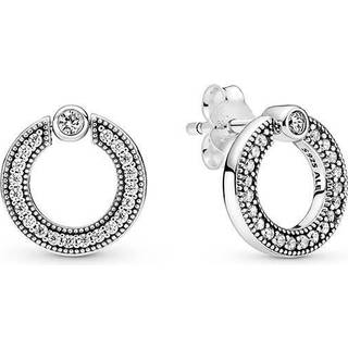 Pandora Circle Reversible Stud Earrings - Silver