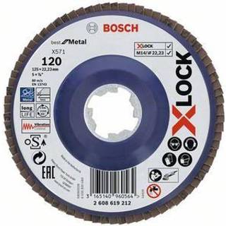Bosch Best for Metal Lamelslibeskive med X-LOCK, lige 125 mm K120