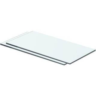 hylder 2 stk. glaspanel 40 x 15 cm klar