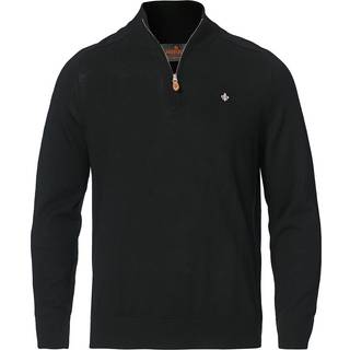 Morris John Merino Half Zip Black