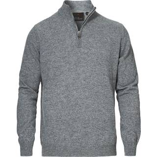Oscar Jacobson - Regular Fit Half Zip Trøje Uld-Kashmir - størrelse XXL - Herre