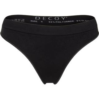 Decoy G-streng trusser, sømløse, sort, str. large