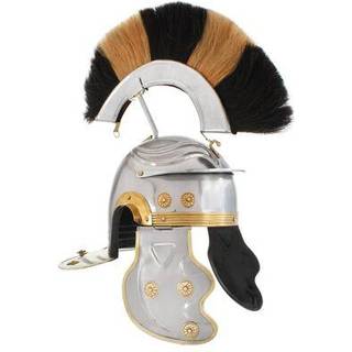 romersk soldaterhjelm til rollespil antik stål sølvfarvet