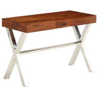 skrivebord 110x50x76 cm massivt akacietræ honningfarvet finish