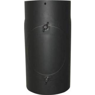 Metalbestos 150mm længde 250mm m/renseklap sort røgrør