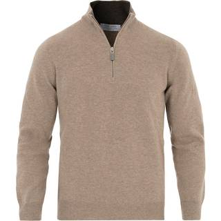 Gran Sasso Wool/Cashmere Half Zip Beige Melange