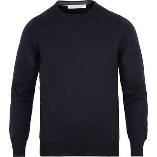 Gran Sasso Merino Fashion Fit Crew Neck Pullover Navy