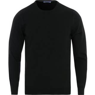 Gran Sasso Merino Fashion Fit Crew Neck Pullover Black