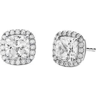 Michael Kors Brilliance Sterling Silver Cushion Cut Stud Women's Earrings MKC1405AN040