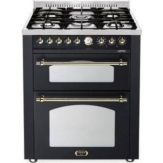 Lofra Komfur - Dolce Vita 70 cm (2 ovne) (Sort/Messing) Gas