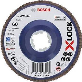 Bosch Best for Metal Lamelslibeskive med X-LOCK, lige 115 mm K60