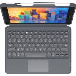 iPad 10.2" (2020 / 2019) Zagg Pro Keys Trackpad Keyboard (Dansk Tastatur m. Cover) -  Charcoal