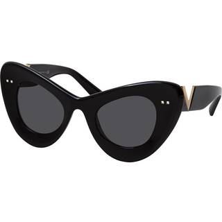 Valentino Kvinde VA4090 500187 Outlet solbriller Plast Sort Grå Cat Eye