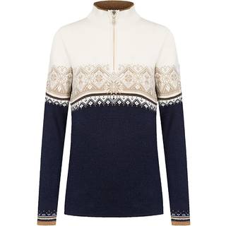 St. Moritz Sweater W Navy/Bronze/Beige/Offwhite (L)
