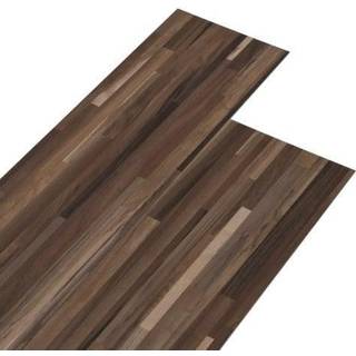 selvklæbende gulvbrædder 5,02 m² 2 mm PVC brunstribet