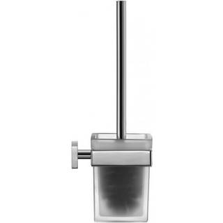 Duravit Karree toiletbörste, vägmonteret materet glas, krom Accessoires