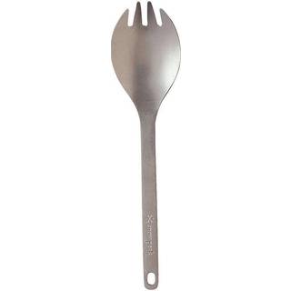 Snow Peak Titanium Spork - Letv?gts titaniumbestik til camping & vandreture - Kompakt og b?rbart redskab til let pakning - Holdbart campingkokkeu