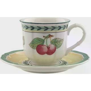 Villeroy & Boch French Garden Fleurence Espressokop Med Underkop - Espressokopper Porcelæn Grøn - 23304-23305