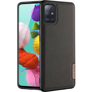 Samsung Galaxy A51 - DUX DUCIS Fino Hybrid cover - Tekstil Design - Blå