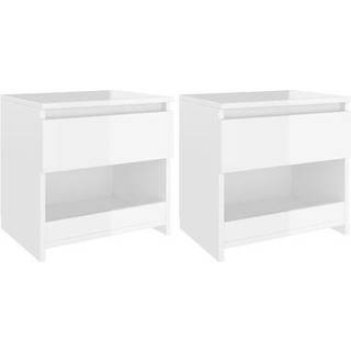 sengeborde 2 stk. 40x30x39 cm konstrueret træ sort
