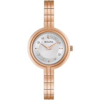 Bulova 97P145 Diamond Sølvfarvet/Rosaguldtonet stål Ø30 mm