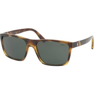 Polo Ralph Lauren Mand PH4133 500371 Solbriller Injiceret Havana Grøn Firkantet Normal