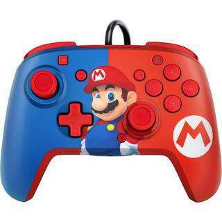 PDP Faceoff Deluxe+ Nintendo Switch controller mario ➞ På lager - klar til levering