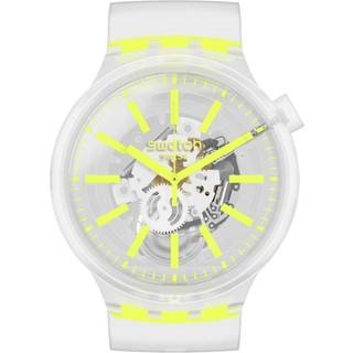 Swatch YellowInJelly Quartz Transparent Dial Silicone Strap Watch SO27E103
