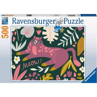 Ravensburger Pink Cat In The Meadow 500p