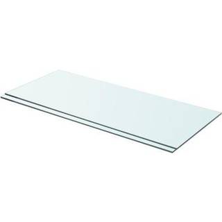 hylder 2 stk. glaspanel 70 x 30 cm klar