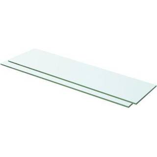 Hylder 2 Stk. Glaspanel 60 X 12 Cm Klar