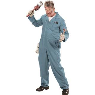 Blå overall kostume