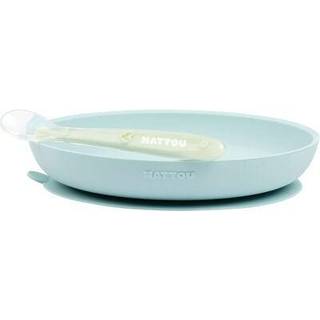 NATTOU Tableware Set of 2 Pieces spisesæt til børn Mint 2 stk. - 2 stk.