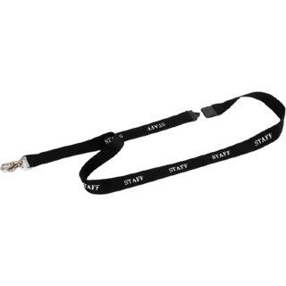 Durable tekstilhalsbånd "STAFF" 20mm, med sikkerhedslås og karabinhage