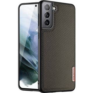 Samsung Galaxy S21 FE 5G - DUX DUCIS Fino Hybrid cover - Tekstil Design - Grøn